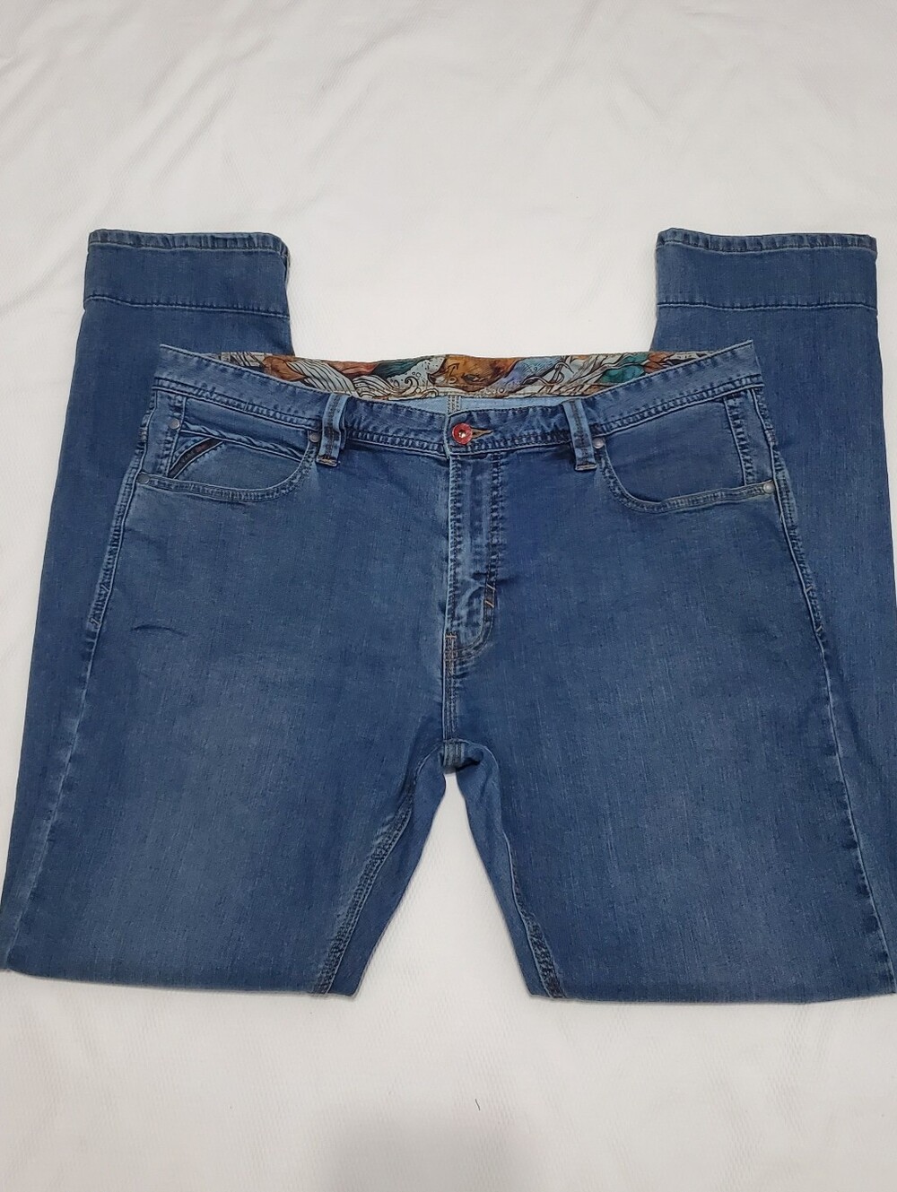 Meridian Line Mens Standard Fit Organic Cotton Blend Jeans 36" Waist - Picture 3 of 11
